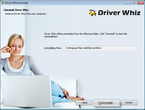 click “Uninstall” to remove Driver Whiz from the Program Files 